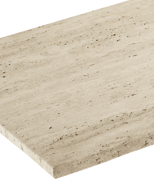 Currey and Company Demi Travertine Console Table