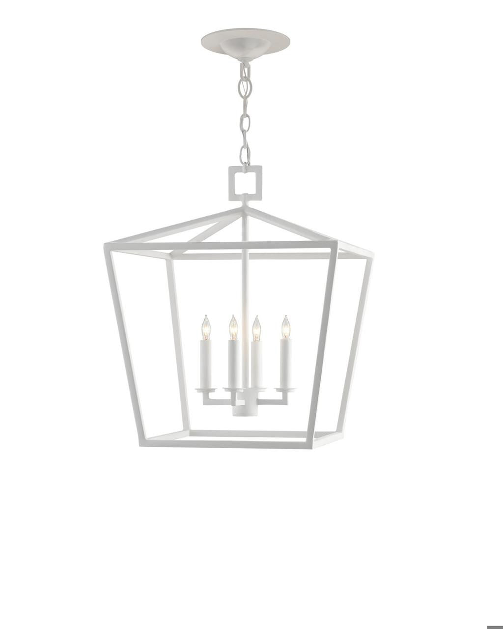 Currey and Company Denison Medium White Lantern