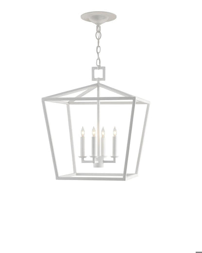 Currey and Company Denison Medium White Lantern