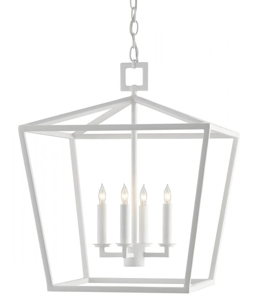 Currey and Company Denison Medium White Lantern