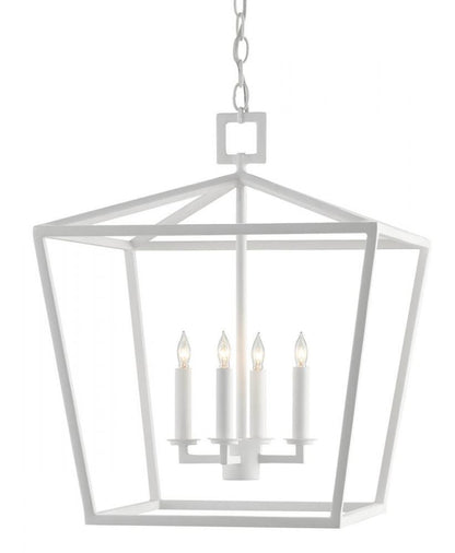 Currey and Company Denison Medium White Lantern