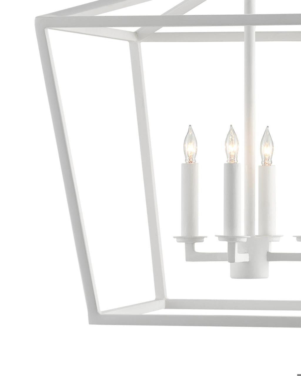 Currey and Company Denison Medium White Lantern