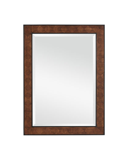 Currey and Company Dorian Rectangular Mirror Kona, Black
