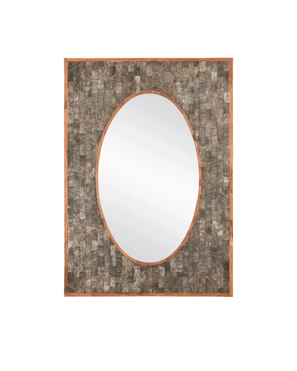 Currey and Company Ebba Rectangular Mirror Natural