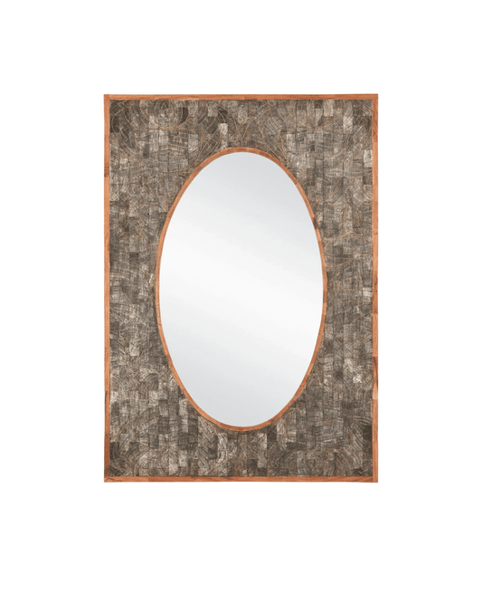Currey and Company Ebba Rectangular Mirror Natural