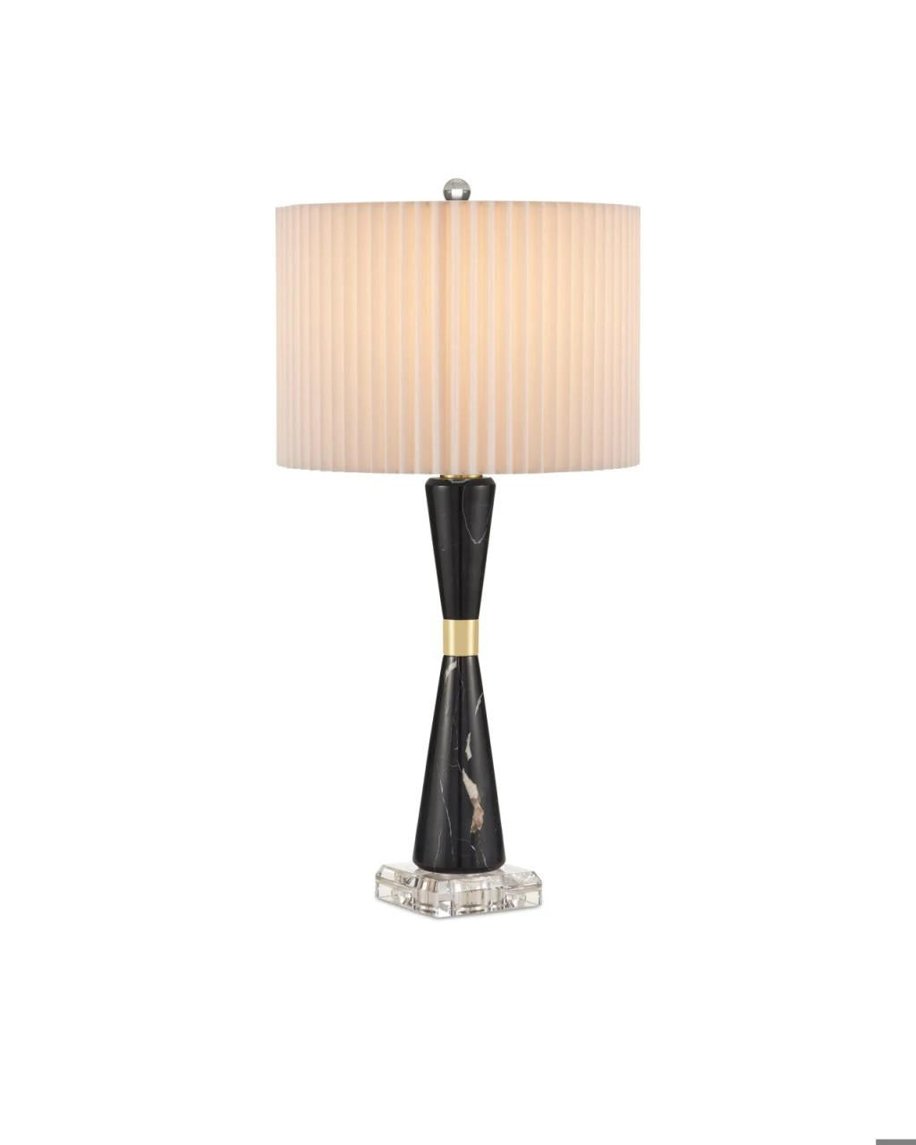 Currey and Company Edelmar Table Lamp Natural, Natural Brass, Clear