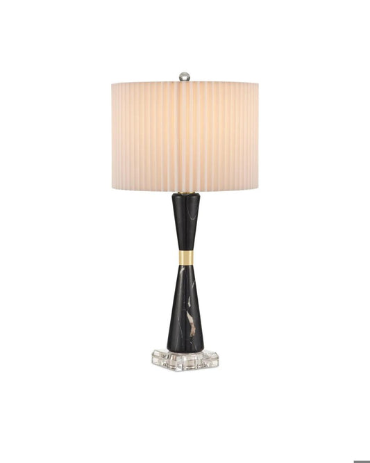 Currey and Company Edelmar Table Lamp Natural, Natural Brass, Clear