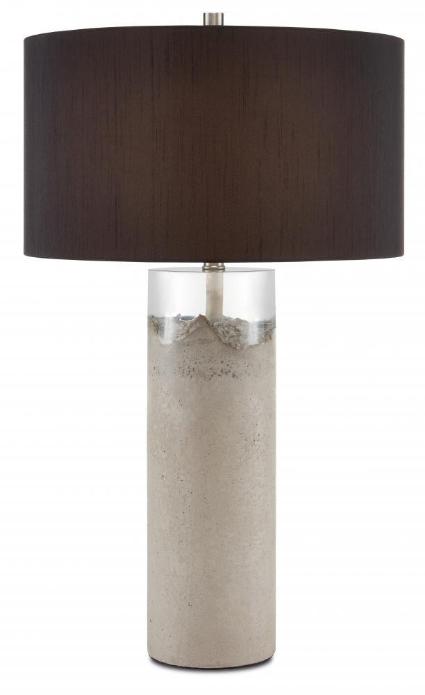 Currey and Company Edfu Table Lamp Concrete, Clear