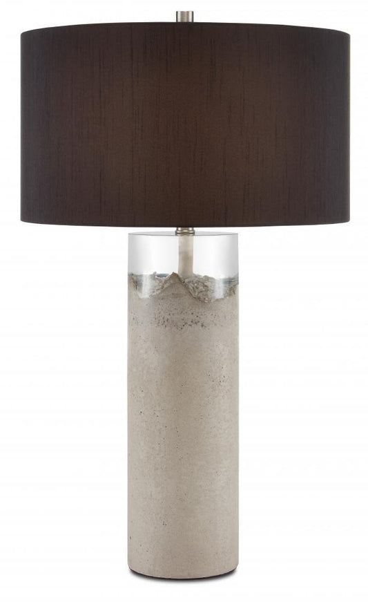 Currey and Company Edfu Table Lamp Concrete, Clear