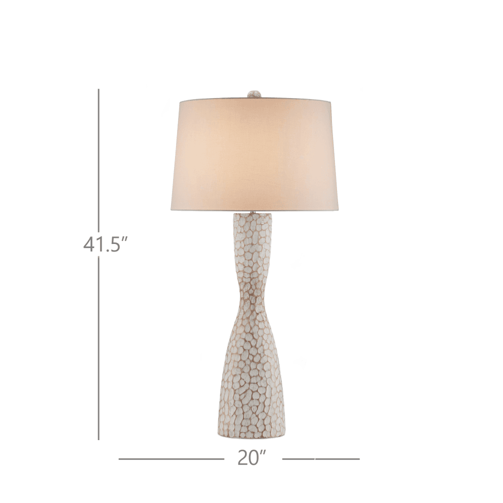 Currey and Company Edwell Whitewash Table Lamp
