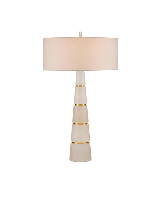 Currey and Company Eleanora Table Lamp Natural, Natural Brass