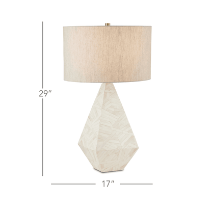 Currey and Company Elysium White Table Lamp
