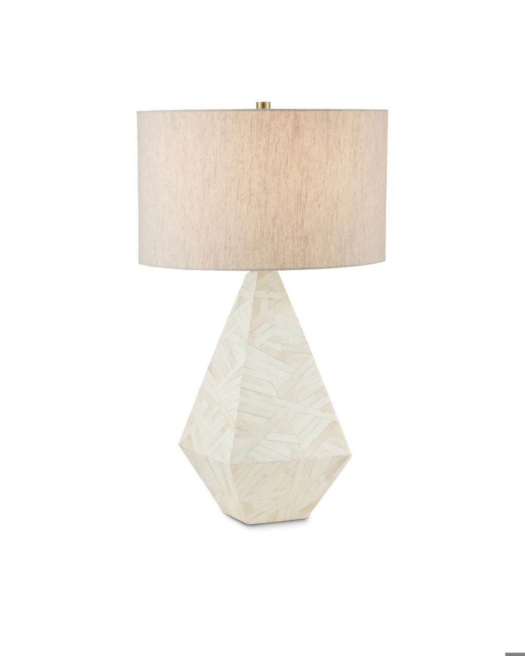 Currey and Company Elysium White Table Lamp Natural