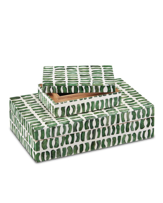 Currey and Company Emerald Box, Set of 2