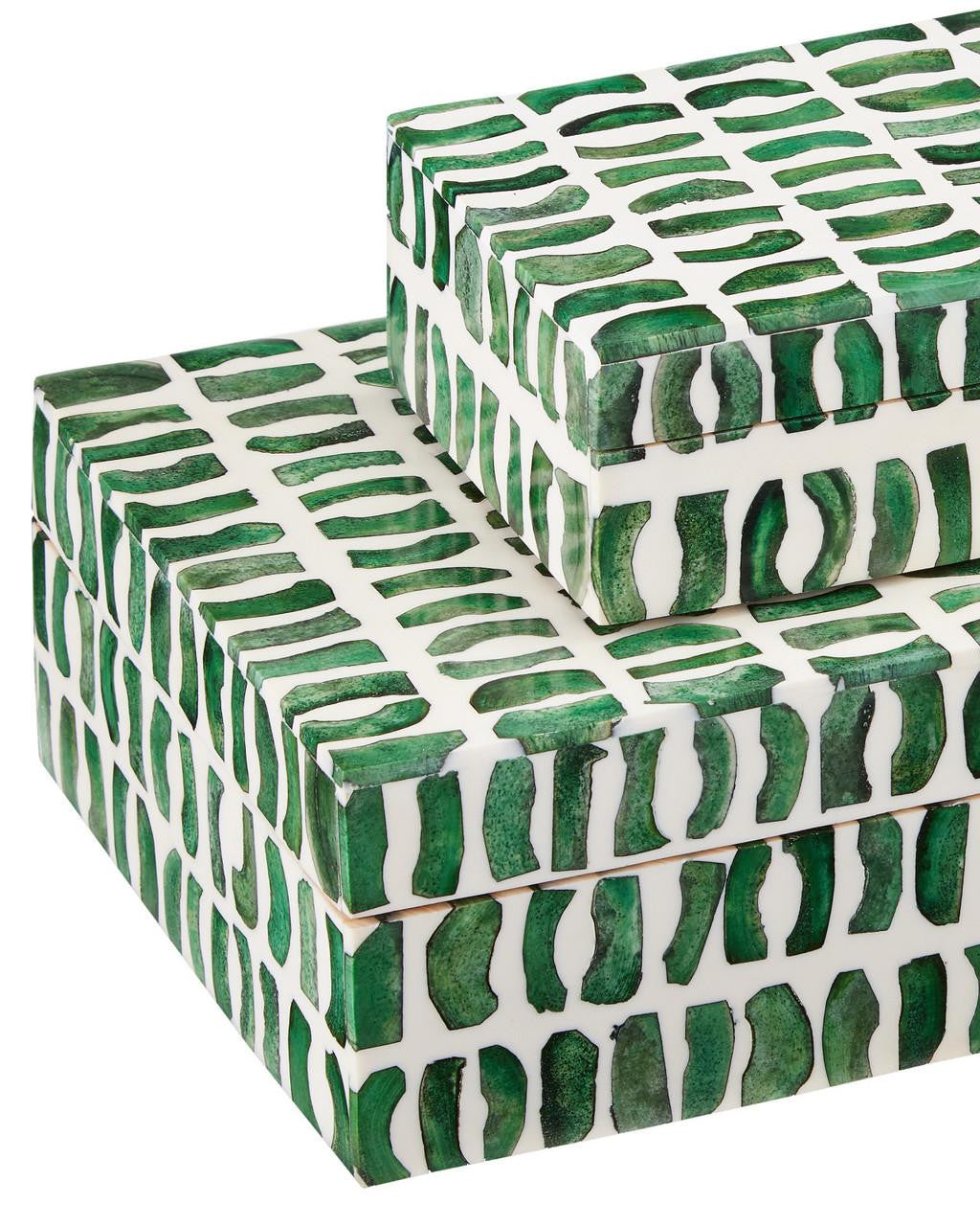 Currey and Company Emerald Box, Set of 2