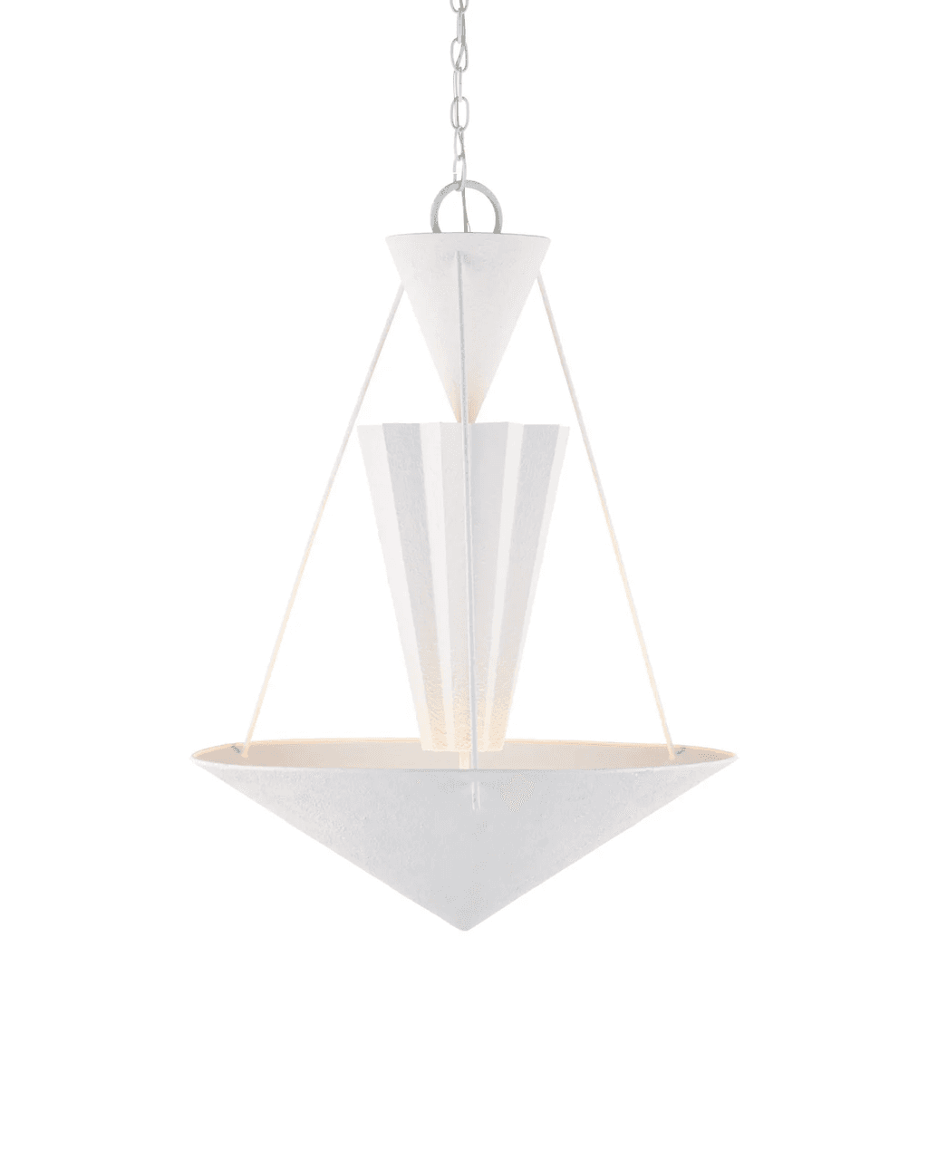 Currey and Company Empyrean Chandelier Yeso Blanco