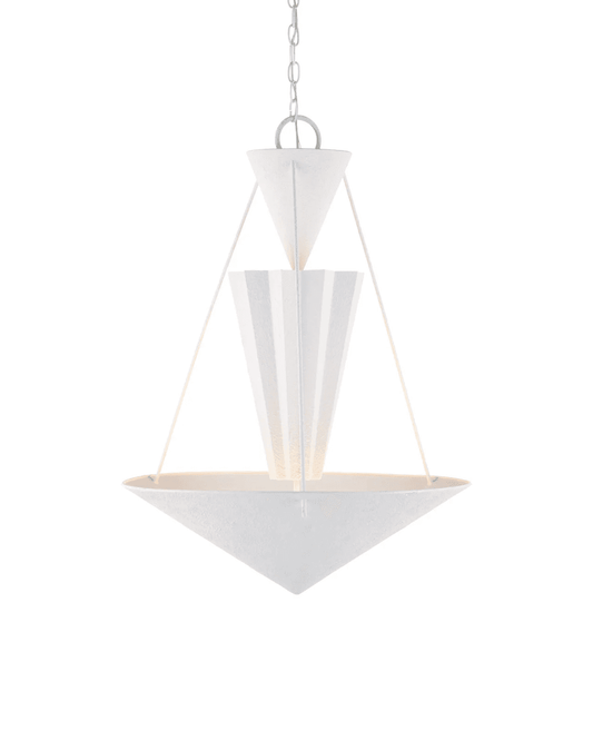 Currey and Company Empyrean Chandelier Yeso Blanco