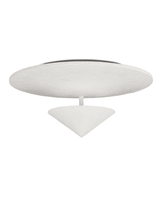 Currey and Company Empyrean Flush Mount Yeso Blanco