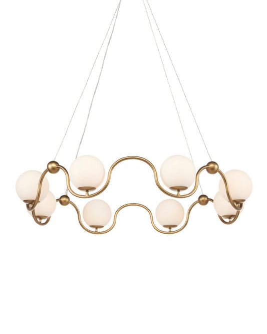 Currey and Company Equilibrium Brass Chandelier
