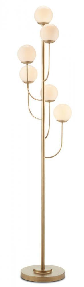 Currey and Company Farnsworth Brass Floor Lamp Brass