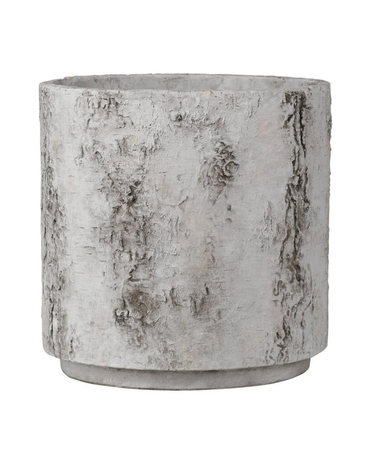 Currey and Company Faux Birch Medium Planter Black, Beige, Pale Gray