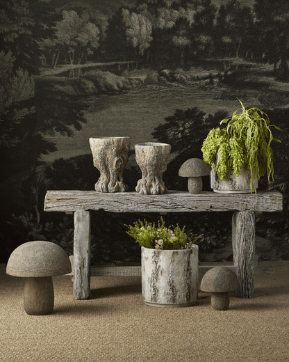 Currey and Company Faux Birch Small Planter