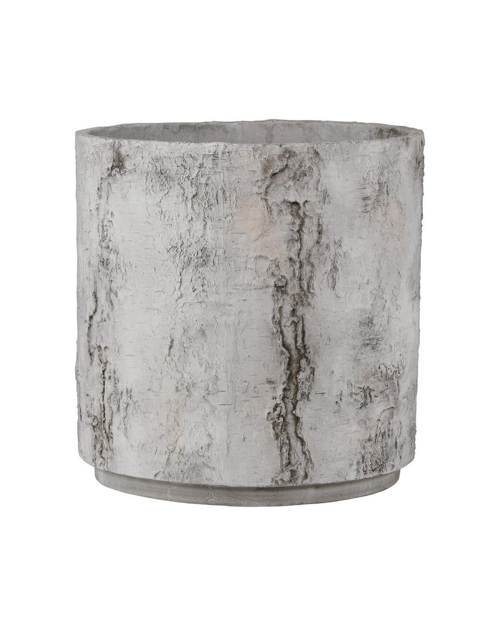 Currey and Company Faux Birch Small Planter Black, Beige, Pale Gray