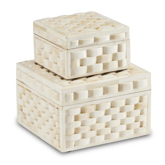 Currey and Company Felice Box, Set of 2 Natural