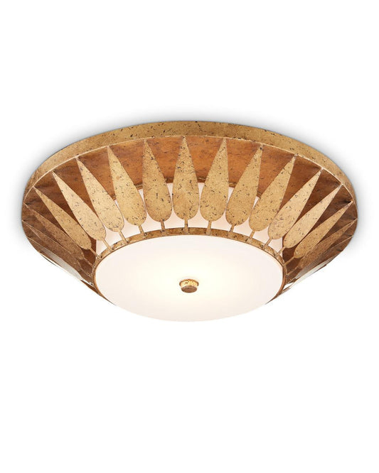 Currey and Company Floris Gold Flush Mount