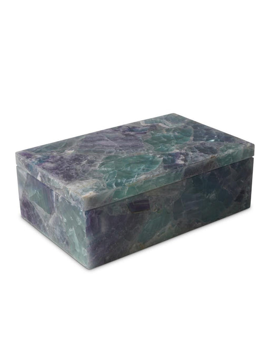 Currey and Company Fluorite Box Natural