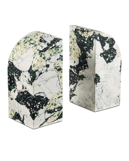 Currey and Company Fossey Object, Set of 2 White, Black