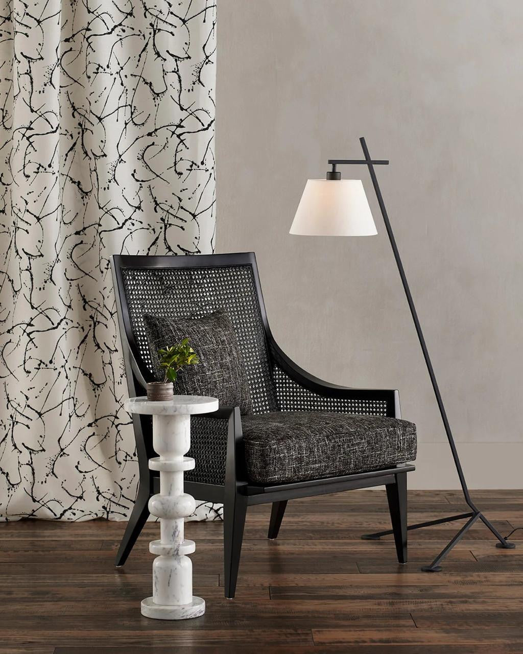 Currey and Company Frey Black Floor Lamp