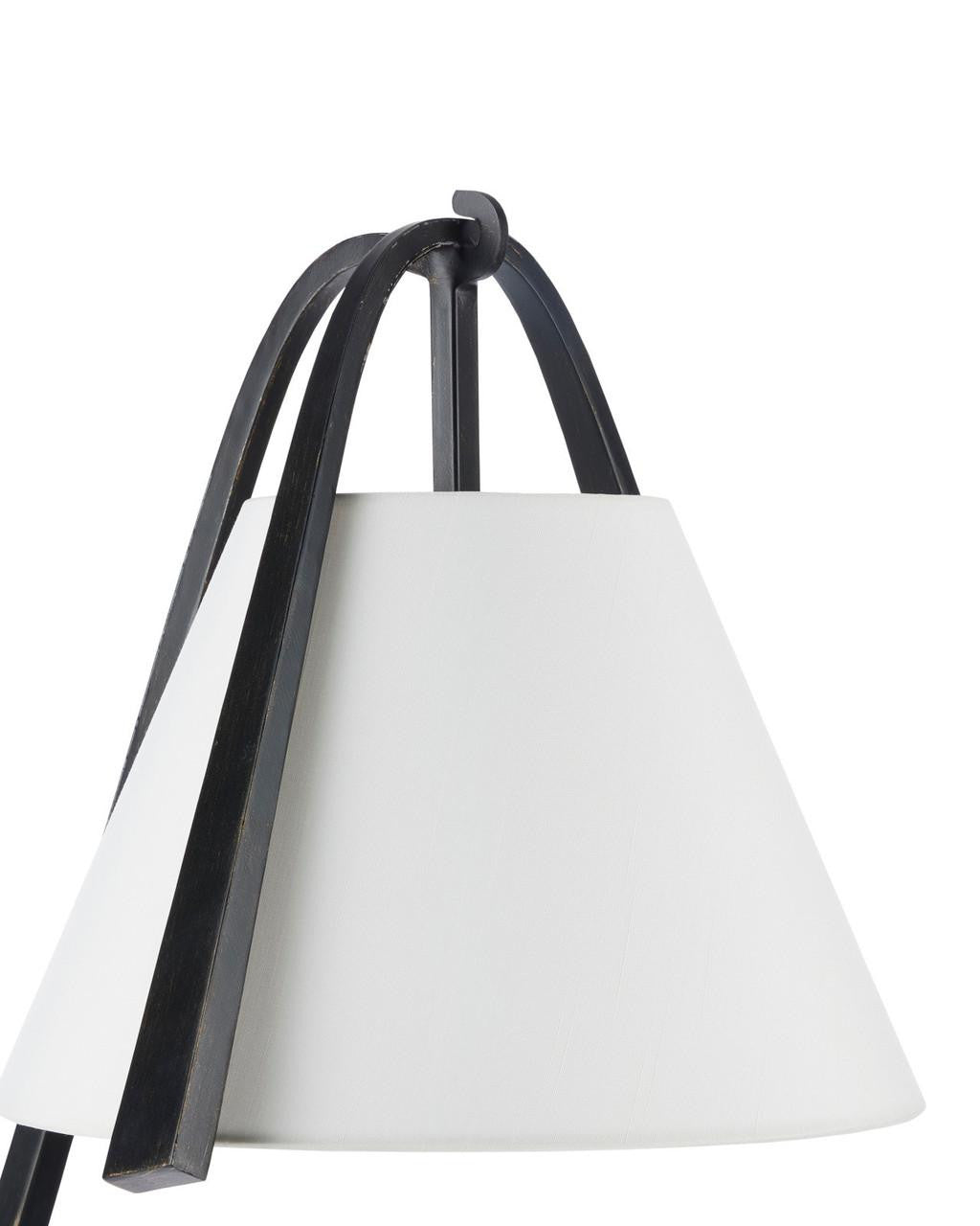 Currey and Company Frey Black Floor Lamp