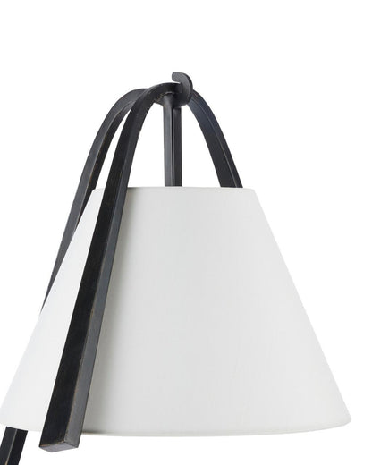 Currey and Company Frey Black Floor Lamp