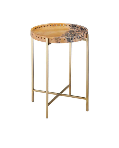 Currey and Company Freya Purple Breccia Accent Table