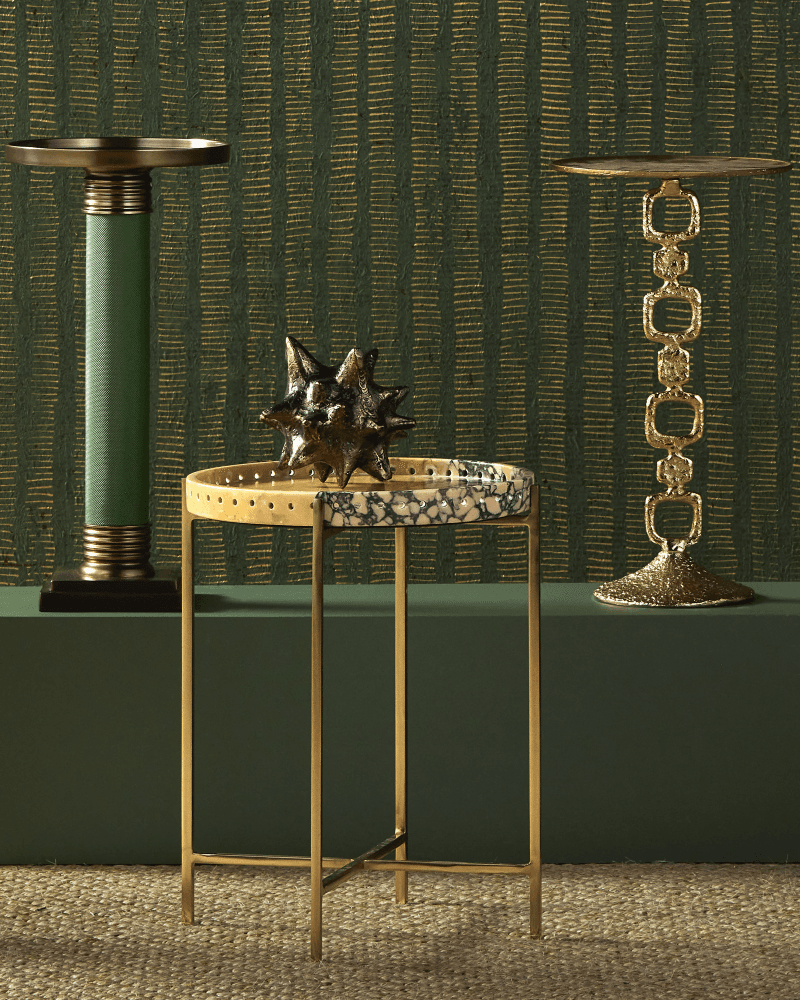 Currey and Company Freya Purple Breccia Accent Table