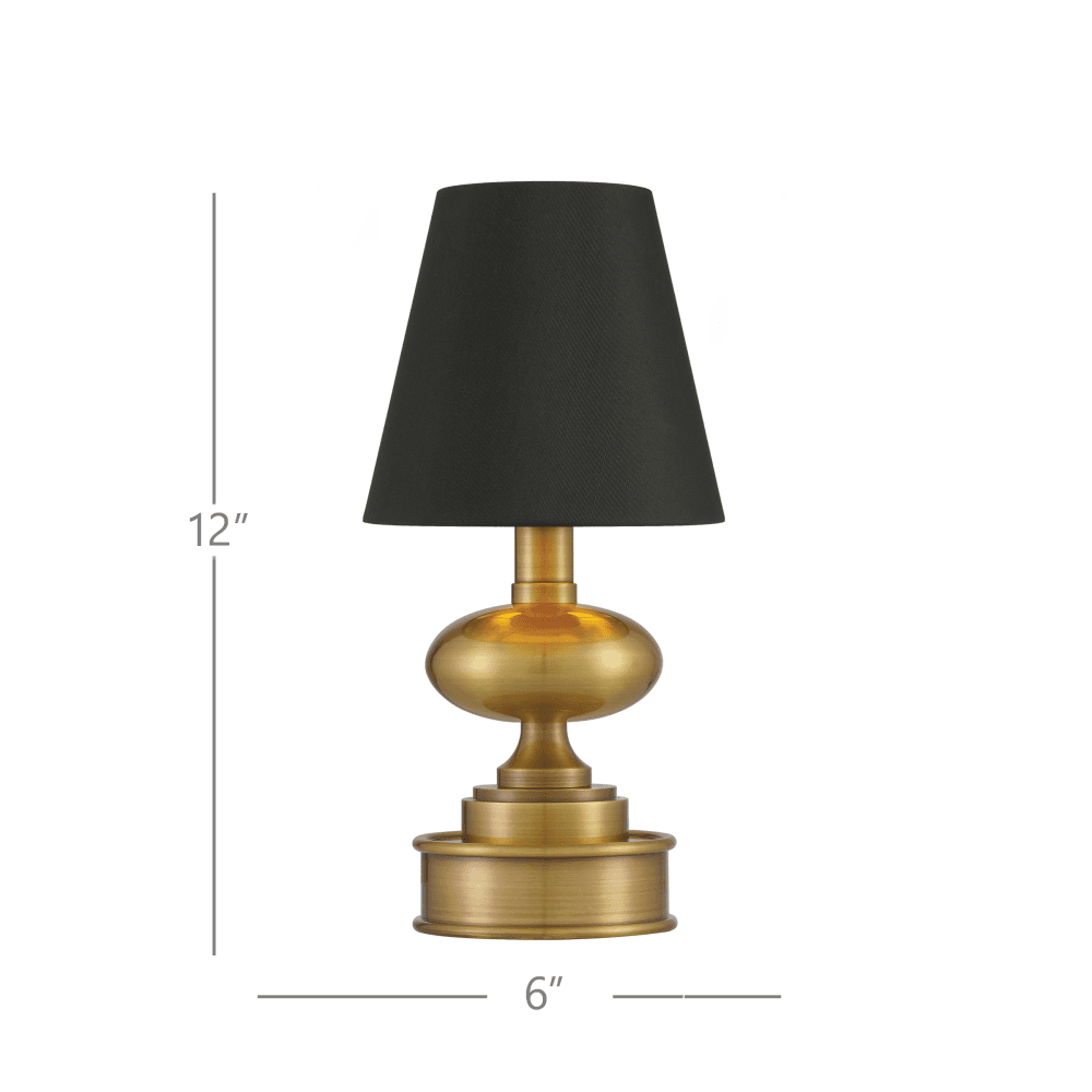 Currey and Company Galavant Brass Cordless Table Lamp