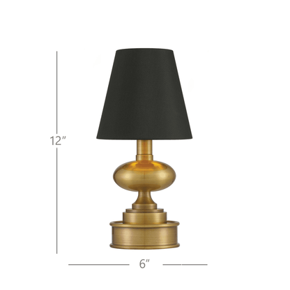 Currey and Company Galavant Brass Cordless Table Lamp