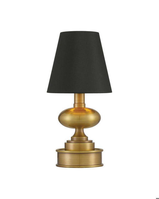 Currey and Company Galavant Brass Cordless Table Lamp Brass