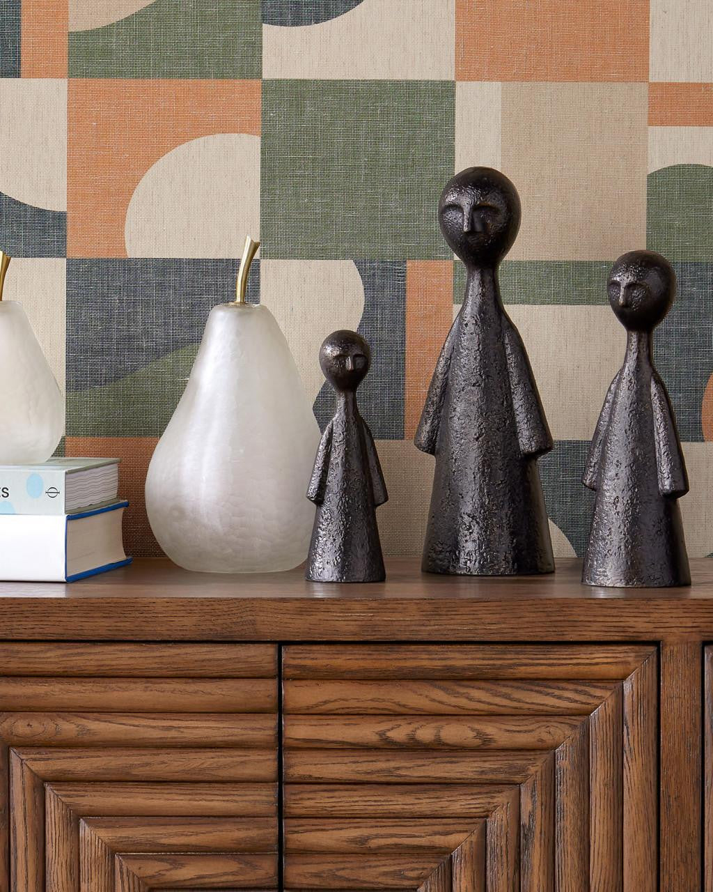 Currey and Company Ganav Bronze Figure, Set of 3