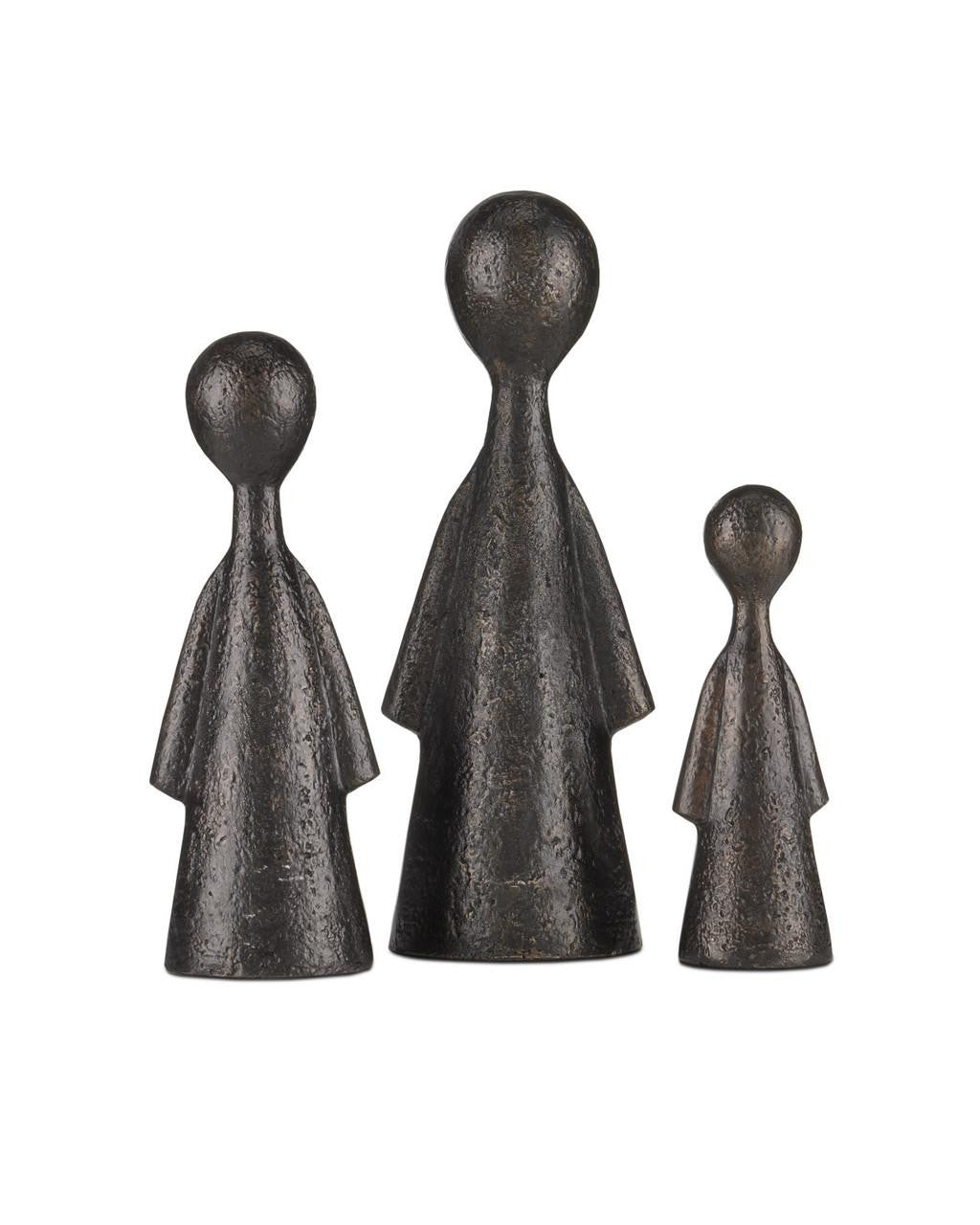 Currey and Company Ganav Bronze Figure, Set of 3