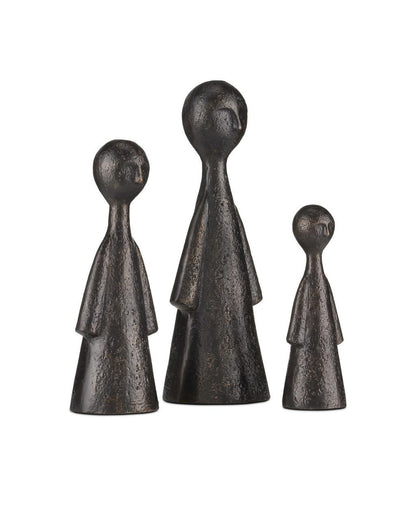 Currey and Company Ganav Bronze Figure, Set of 3