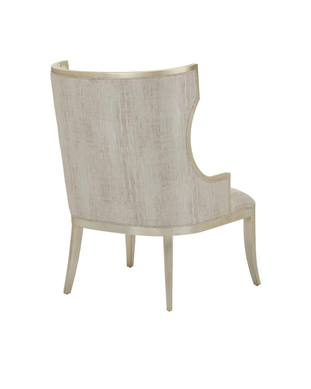 Currey and Company Garson Silver Armchair, Fresh Files Linen