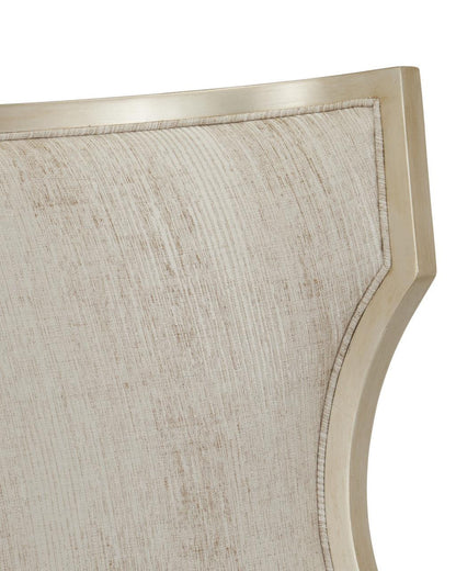 Currey and Company Garson Silver Armchair, Fresh Files Linen