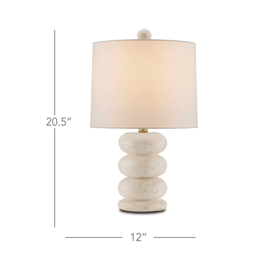Currey and Company Girault White Table Lamp