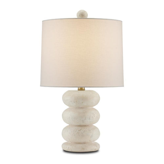 Currey and Company Girault White Table Lamp Natural