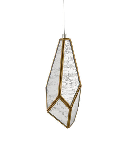 Currey and Company Glace Mirror 7-Light Linear Multi-Drop Pendant