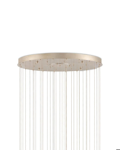 Currey and Company Glace White 36-Light Round Multi-Drop Pendant