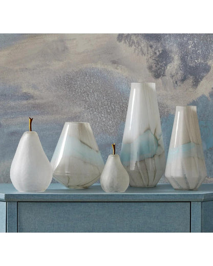 Currey and Company Glass Pear, Set of 2