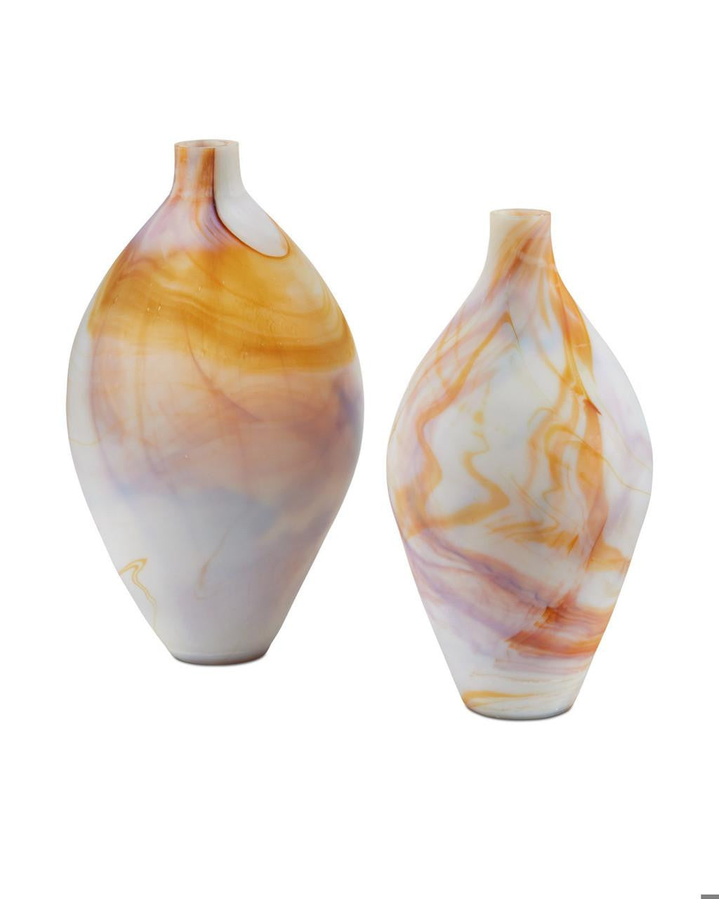 Currey and Company Gobi Vase, Set of 2 Onyx, Jasper